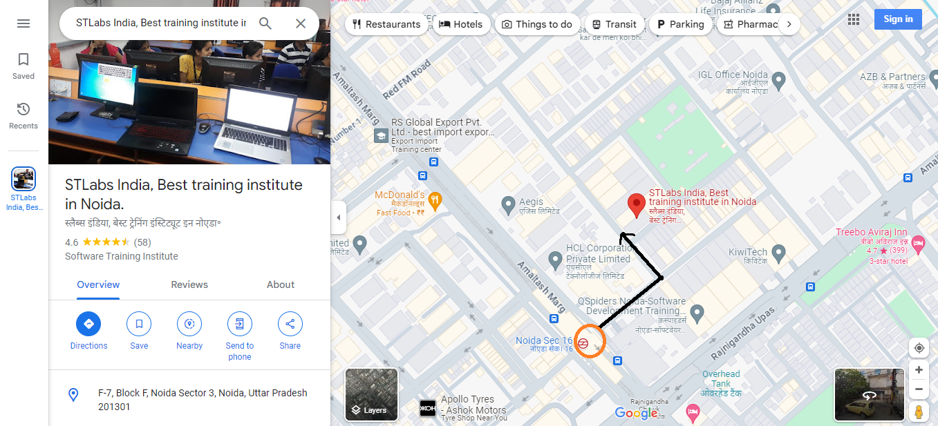 STLabs Location on Map